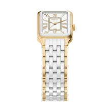 Load image into Gallery viewer, Raquel 26mm Three-Hand Date Gold-Tone Stainless Steel & White Ceramic Watch