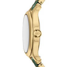 Load image into Gallery viewer, Gilmore 38mm Three-Hand Date Gold-Tone Stainless Steel & Green Ceramic Watch