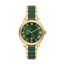 Load image into Gallery viewer, Gilmore 38mm Three-Hand Date Gold-Tone Stainless Steel & Green Ceramic Watch