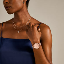 Load image into Gallery viewer, Jacqueline Three-Hand Date Rose Gold-Tone Stainless Steel Watch