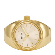 Load image into Gallery viewer, Watch Ring Two-Hand Gold-Tone Stainless Steel