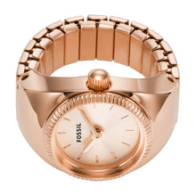 Load image into Gallery viewer, Watch Ring Two-Hand Rose Gold-Tone Stainless Steel