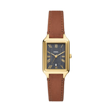 Load image into Gallery viewer, Raquel Three-Hand Date Medium Brown LiteHide™ Leather Watch