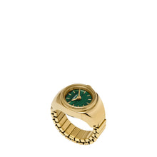 Load image into Gallery viewer, Watch Ring Two-Hand Gold-Tone Stainless Steel