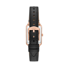 Load image into Gallery viewer, Raquel Three-Hand Date Black LiteHide™ Leather Watch