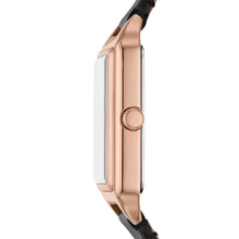 Load image into Gallery viewer, Raquel Three-Hand Date Black LiteHide™ Leather Watch