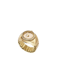 Load image into Gallery viewer, Watch Ring Two-Hand Gold-Tone Stainless Steel