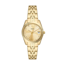 Load image into Gallery viewer, Scarlette Three-Hand Date Gold-Tone Stainless Steel Watch