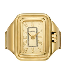 Load image into Gallery viewer, Raquel Watch Ring Two-Hand Gold-Tone Stainless Steel