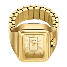 Load image into Gallery viewer, Raquel Watch Ring Two-Hand Gold-Tone Stainless Steel