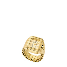 Load image into Gallery viewer, Raquel Watch Ring Two-Hand Gold-Tone Stainless Steel
