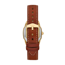 Load image into Gallery viewer, Harlow Three-Hand Medium Brown Leather Watch