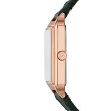 Load image into Gallery viewer, Raquel Three-Hand Date Green Croco LiteHide™ Leather Watch