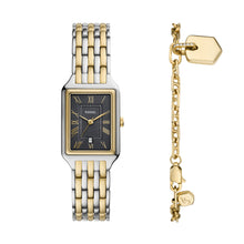 Load image into Gallery viewer, Raquel Three-Hand Date Two-Tone Stainless Steel Watch and Bracelet Set