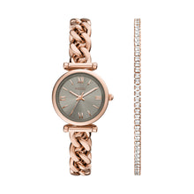 Load image into Gallery viewer, Carlie Three-Hand Rose Gold-Tone Stainless Steel Watch and Bracelet Set