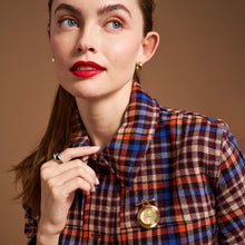 Load image into Gallery viewer, Scarlette Three-Hand Gold-Tone Stainless Steel Watch Brooch