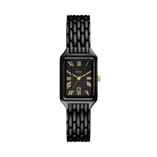 Load image into Gallery viewer, Raquel Three-Hand Date Black Stainless Steel Watch