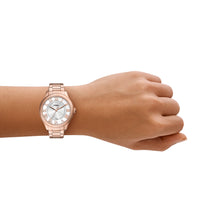 Load image into Gallery viewer, Gilmore Three-Hand Date Rose Gold-Tone Stainless Steel Watch