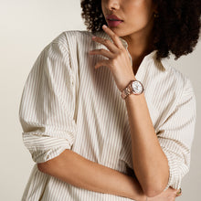 Load image into Gallery viewer, Gilmore Three-Hand Date Rose Gold-Tone Stainless Steel Watch