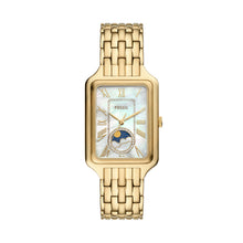 Load image into Gallery viewer, Raquel Sun Moon Multifunction Gold-Tone Stainless Steel Watch