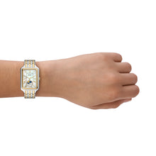 Load image into Gallery viewer, Raquel Sun Moon Multifunction Two-Tone Stainless Steel Watch
