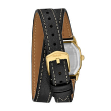Load image into Gallery viewer, Harlow Three-Hand Black Leather Watch