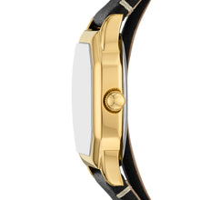 Load image into Gallery viewer, Harlow Three-Hand Black Leather Watch