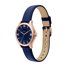 Load image into Gallery viewer, Gilmore Three-Hand Navy Croco Leather Watch