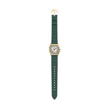 Load image into Gallery viewer, Harlow Three-Hand Green Croco Leather Watch