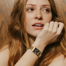 Load image into Gallery viewer, Raquel Three-Hand Date Gold-Tone Stainless Steel Watch