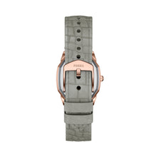 Load image into Gallery viewer, Harlow Three-Hand Gray Croco Leather Watch