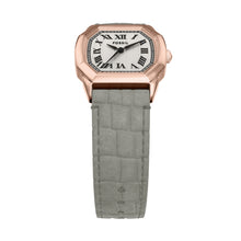 Load image into Gallery viewer, Harlow Three-Hand Gray Croco Leather Watch