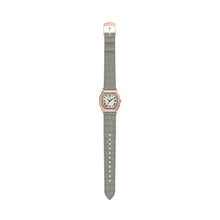 Load image into Gallery viewer, Harlow Three-Hand Gray Croco Leather Watch