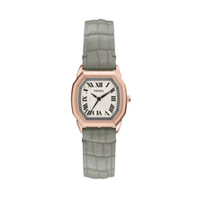 Load image into Gallery viewer, Harlow Three-Hand Gray Croco Leather Watch