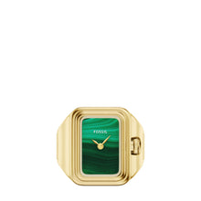 Load image into Gallery viewer, Raquel Watch Ring Two-Hand Gold-Tone Stainless Steel Watch