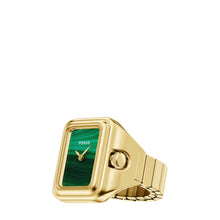 Load image into Gallery viewer, Raquel Watch Ring Two-Hand Gold-Tone Stainless Steel Watch