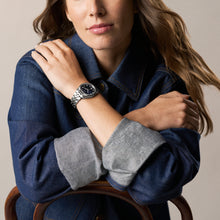 Load image into Gallery viewer, Scarlette Three-Hand Day-Date Stainless Steel Watch