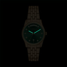 Load image into Gallery viewer, Scarlette Three-Hand Day-Date Gold-Tone Stainless Steel Watch