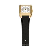 Load image into Gallery viewer, Raquel Three-Hand Black Leather Watch