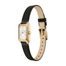 Load image into Gallery viewer, Raquel Three-Hand Black Leather Watch