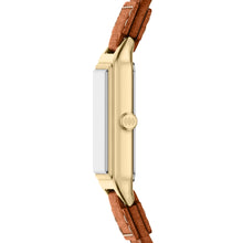 Load image into Gallery viewer, Raquel Three-Hand Date Medium Brown Leather Watch