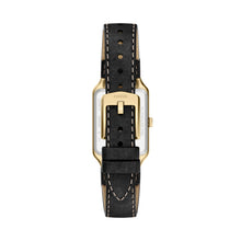 Load image into Gallery viewer, Raquel Three-Hand Date Black Leather Watch