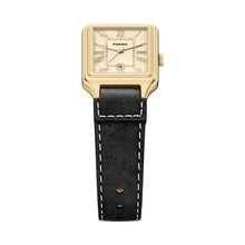 Load image into Gallery viewer, Raquel Three-Hand Date Black Leather Watch