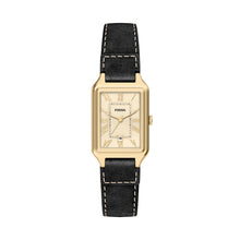 Load image into Gallery viewer, Raquel Three-Hand Date Black Leather Watch