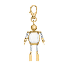 Load image into Gallery viewer, Fossil Watch Bag Charm Gold Tone Analogue Watch ES5537