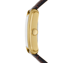 Load image into Gallery viewer, Carraway Three-Hand Brown Croco Leather Watch