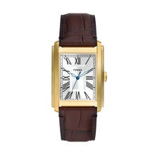 Load image into Gallery viewer, Carraway Three-Hand Brown Croco Leather Watch