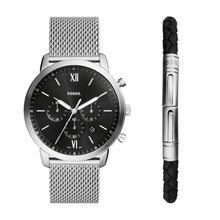 Load image into Gallery viewer, Neutra Chronograph Stainless Steel Mesh Watch and Bracelet Box Set
