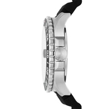 Load image into Gallery viewer, Fossil Blue GMT Black Silicone Watch