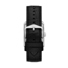 Load image into Gallery viewer, Carraway Three-Hand Black Croco Leather Watch